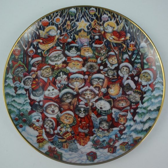 Franklin Mint "Santa Claws" Decorative Plate Design by Bill Bell Limited Edition - Picture 1 of 10